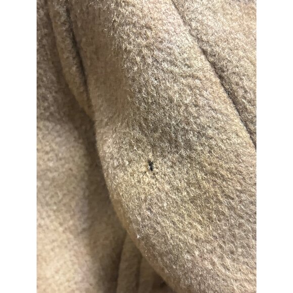 Vintage Tan Wool Duffle Coat With Wooden Toggles & Hood Size 44 - Picture 9 of 13